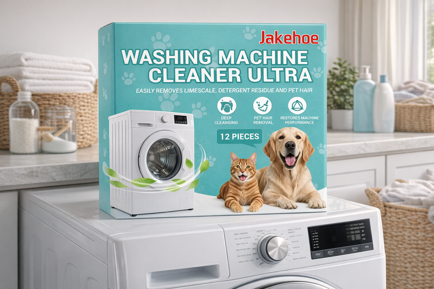 Deep Clean Washer Tablets (Anti-Bacterial & Pet Hair Remover)